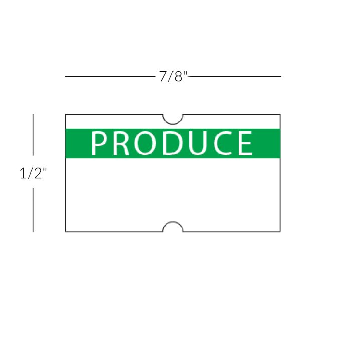 Motex 5500 Printed PRODUCE Pricing Labels