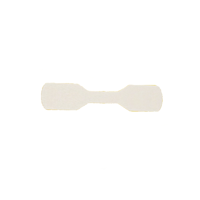 white barbell jewelry labels
