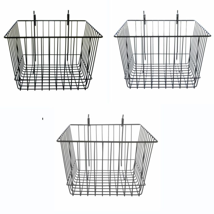 universal wire deep basket for gridwall/slatwall