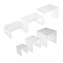square and rectangle acrylic riser sets