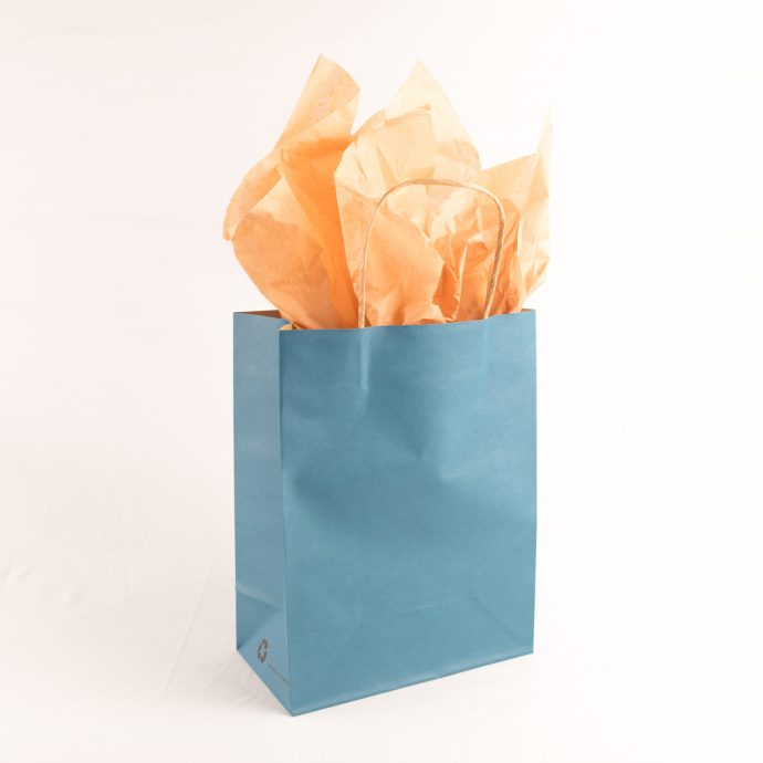 Medium Blue Paper Shopper Bags