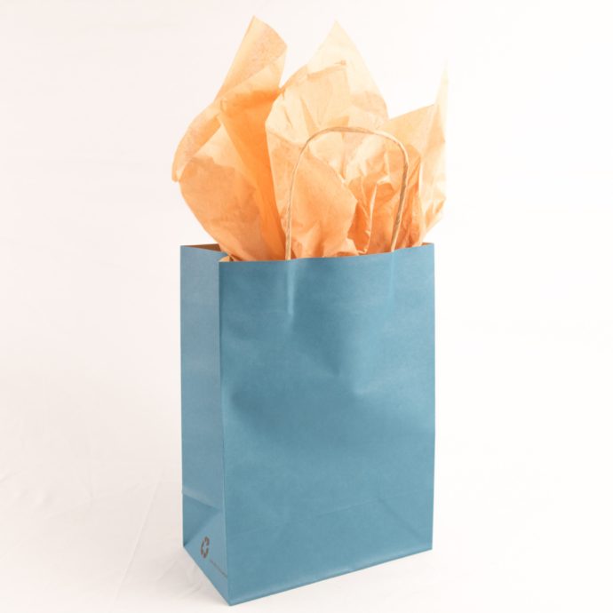 Large Blue Paper Shopper Bags