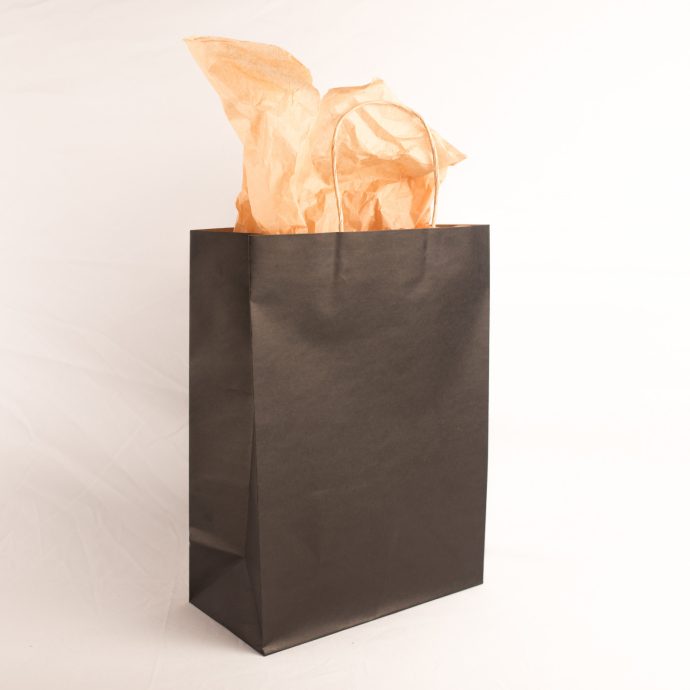 Large Black Paper Shopper Bags
