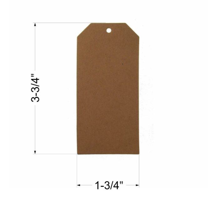 kraft luggage tags with dimensions