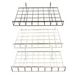 Straight Wire Shelf with Lip for gridwall, slatwall or pegboard
