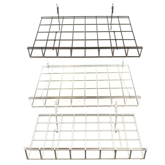 Straight Wire Shelf with Lip for gridwall, slatwall or pegboard