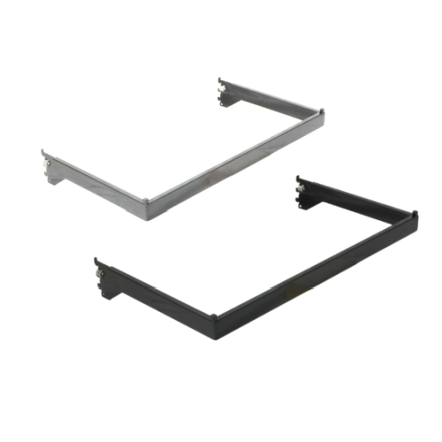 Large U-Shaped Hangrail for Standard Rails in black and chrome