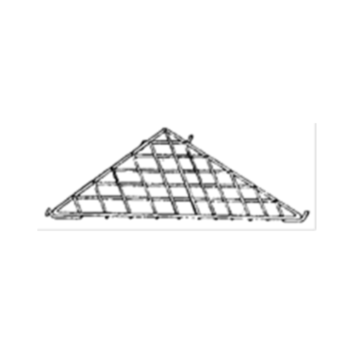 24 x 24 inch gridwall triangle corner shelf