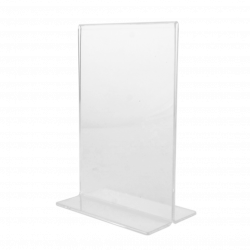 Vertical 5 x 7 inch t-stand acrylic sign holders