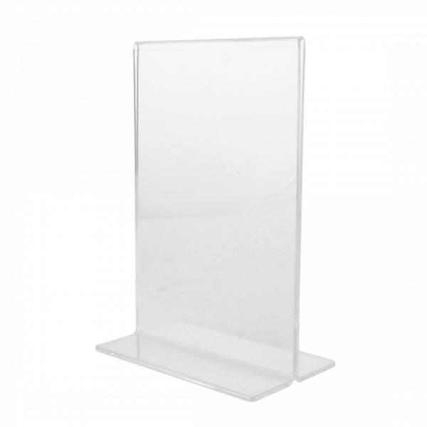 Vertical 5 x 7 inch t-stand acrylic sign holders