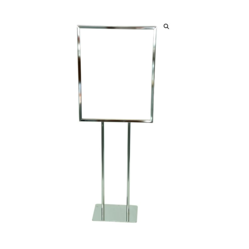 Chrome Floor Standing Sign Holder