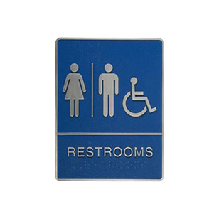 Men/Women/Wheelchair Washroom Sign Each