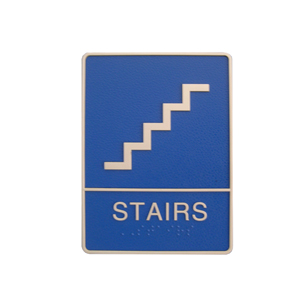 Stairs Sign with Braille Each