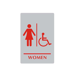 Women/Wheelchair Restroom Sign Each