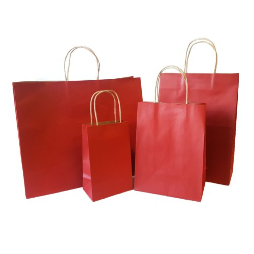 Red Paper Shopper Bags