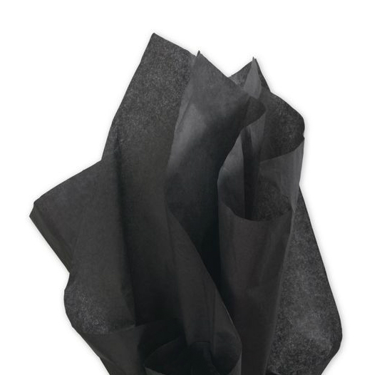20" x 30" Black Tissue Paper