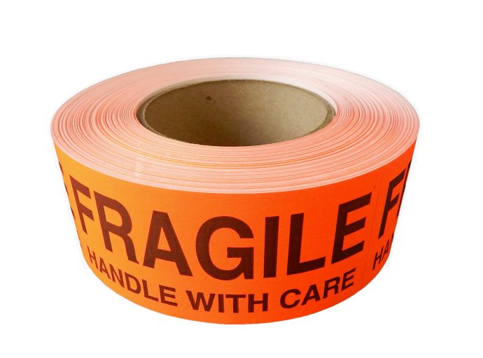 "FRAGILE HANDLE WITH CARE" Shipping Label