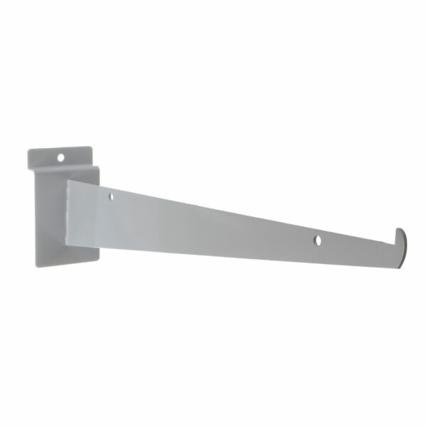 white 12 inch slatwall shelf bracket