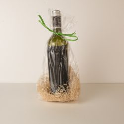 clear 15 inch wine gusseted cello bags