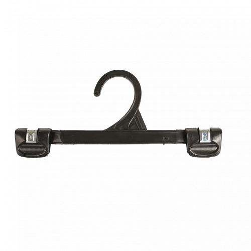 black push clip hanger with plastic hook