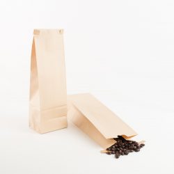 kraft 1 lb coffee bag without Window with coffee beans
