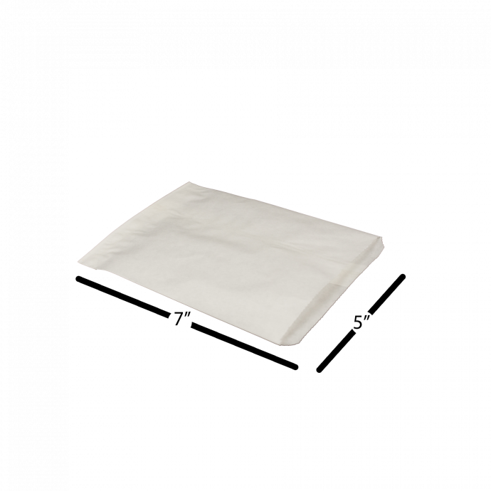 white 5 x 7 inch paper notion bags