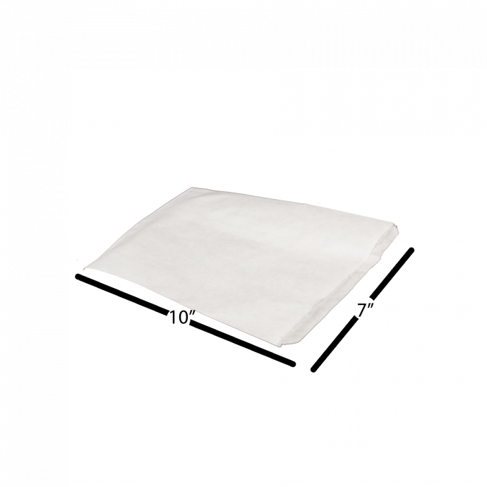 white 7 x 10 inch paper notion bags