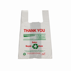 small biodegradable t shirt bags 8.75 x 5 x 17 inch