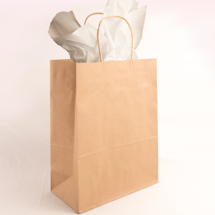 Medium Kraft Paper Shopper Bags