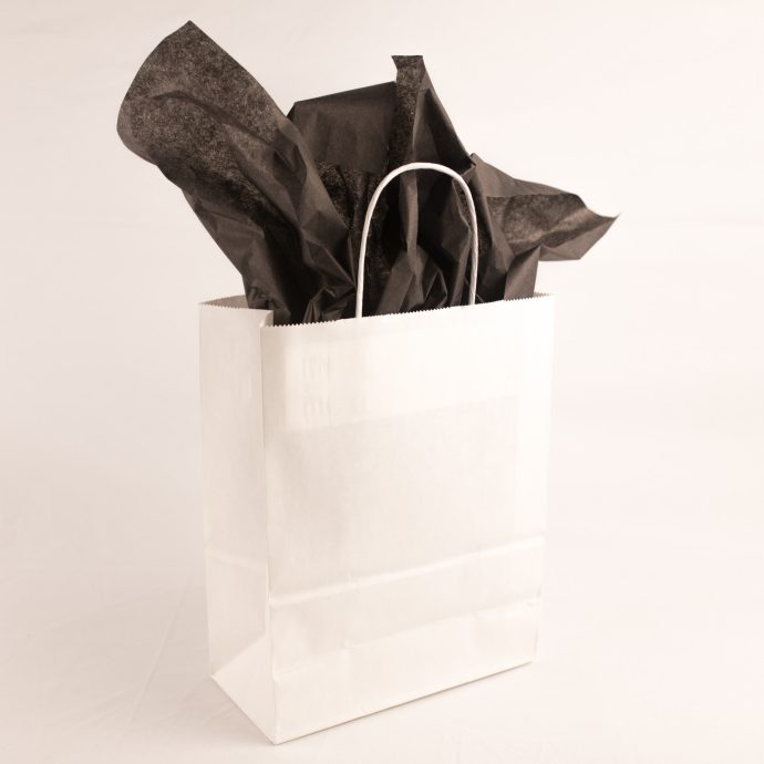 Medium White Paper Shopper Bags