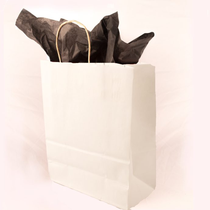 Large White Paper Shopper Bags