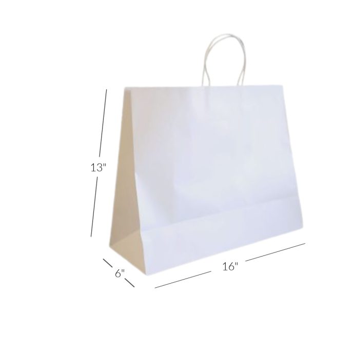 XL White Paper Shopper Bags