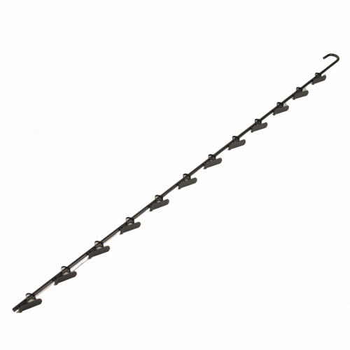 Black Merchandising Strips - 31" long with 12 metal clips at ROOTZE by wamaco