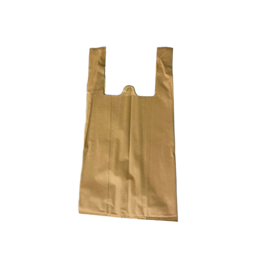 Kraft reusable T-shirt Bags in a variety of sizes and colors