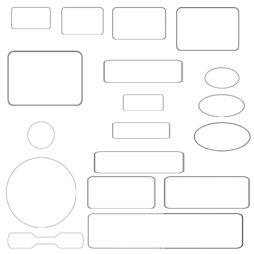 Blank white labels for organizing and labelling in round, square, rectangles and oval at Rootze by Wamaco